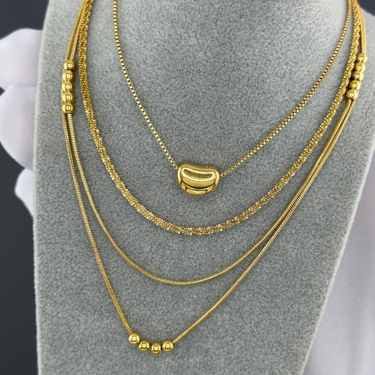 18K gold plated stainless steel minimalist necklace