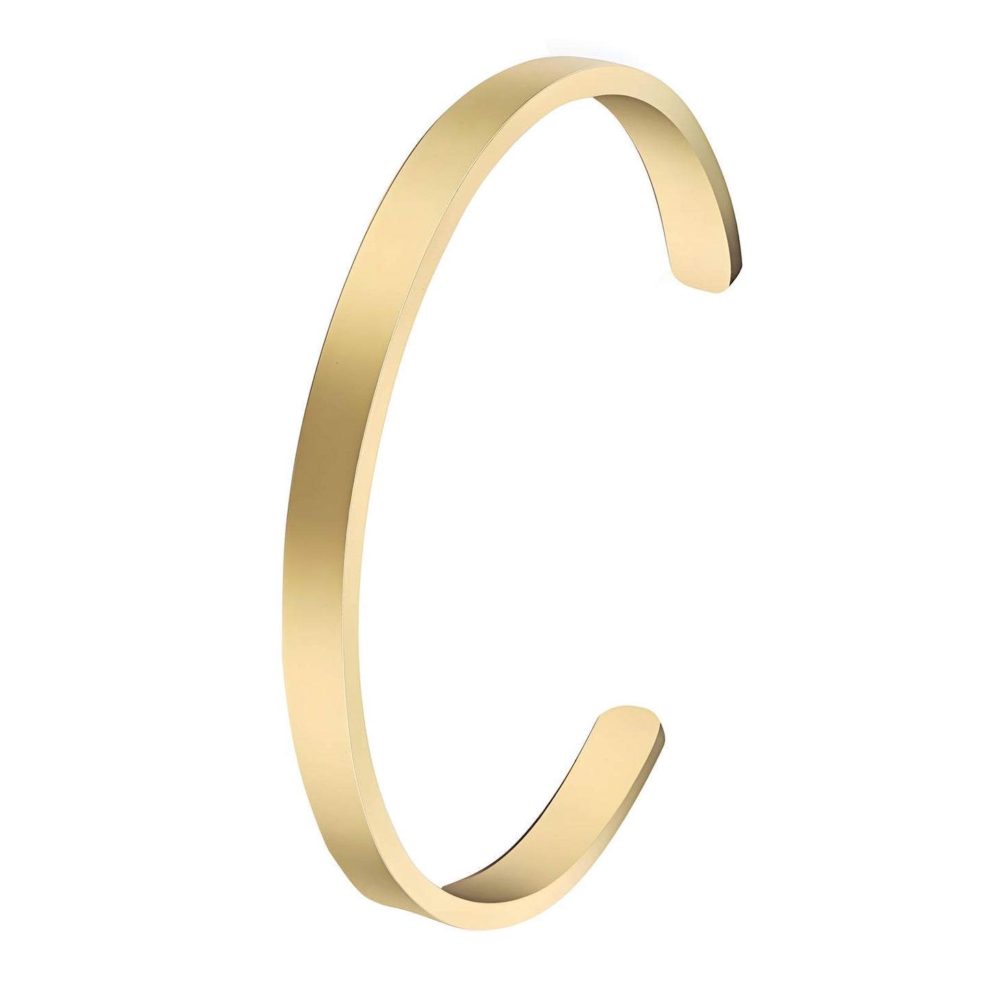 18K Goldplattierte Edelstahlarmband im Minimalistischen Offenen Design