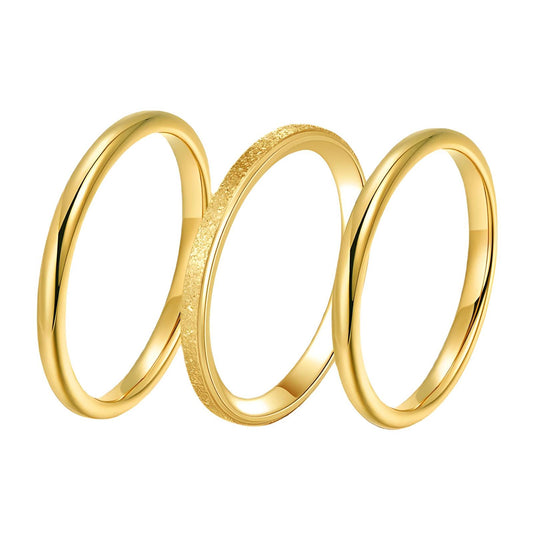 Minimalistisch, Grunge-inspiriert, 18K Goldplattierte, Edelstahl, Wasserdicht, Hypoallergen, Elegant