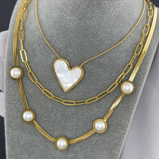 18K Goldplattierte Edelstahl Halskette